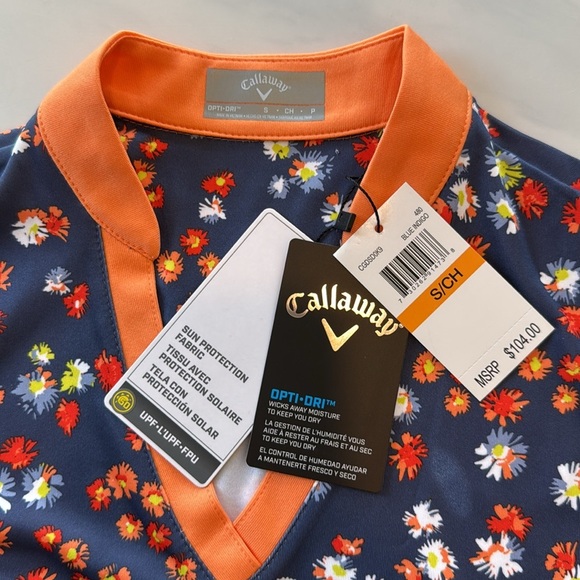 Callaway Blue and Orange Sleeveless V-Neck Sundress - Picture 8 of 10